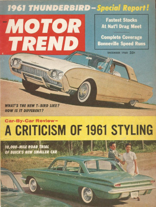 MOTOR TREND 1960 DEC - BUICK SPECIAL, THUNDERBIRD